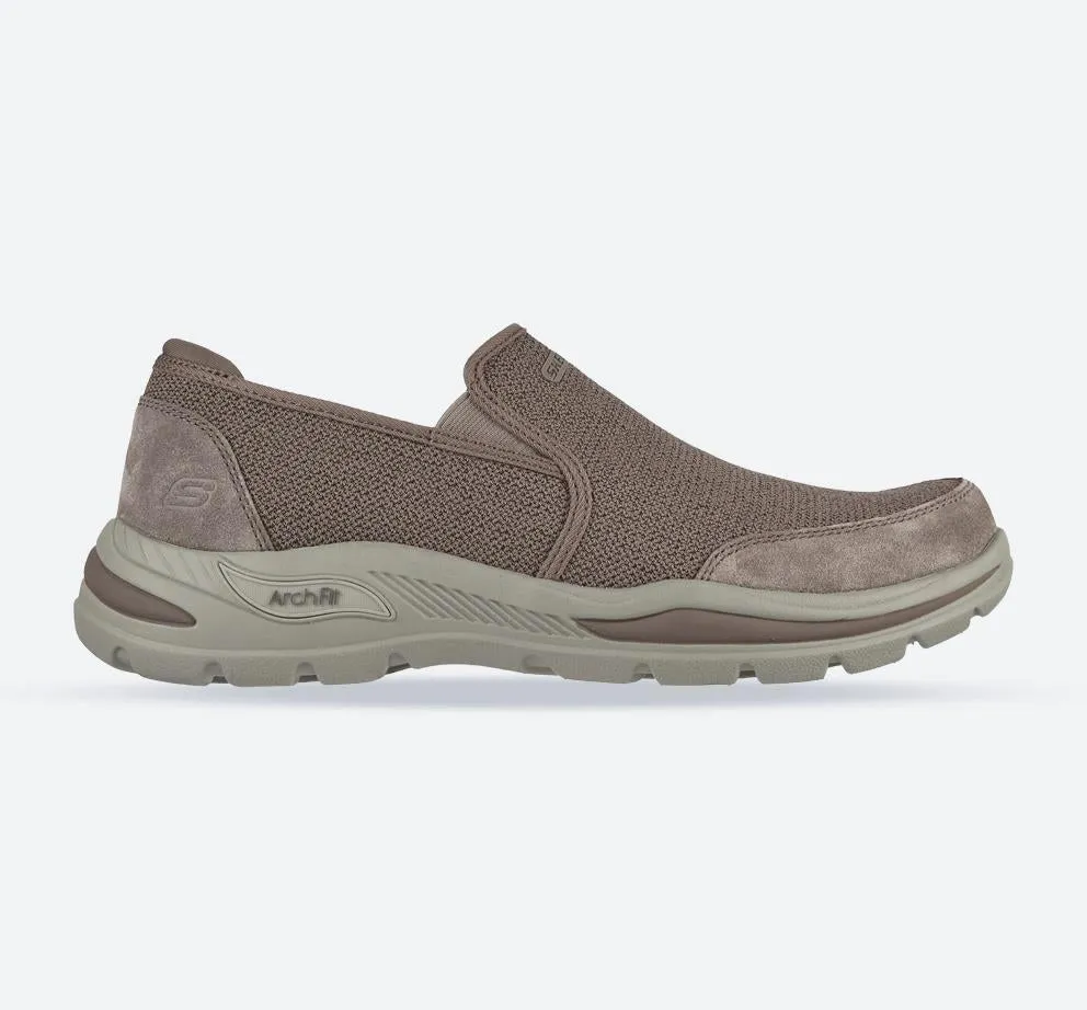 Men's Wide Fit Skechers 204509 Arch Fit Motley Ratel Slip On Trainers