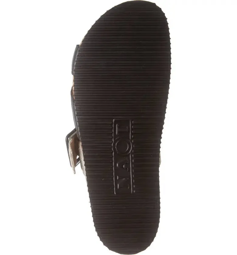 Naot Womens Juliette Soft Black Leather Speckled Beige