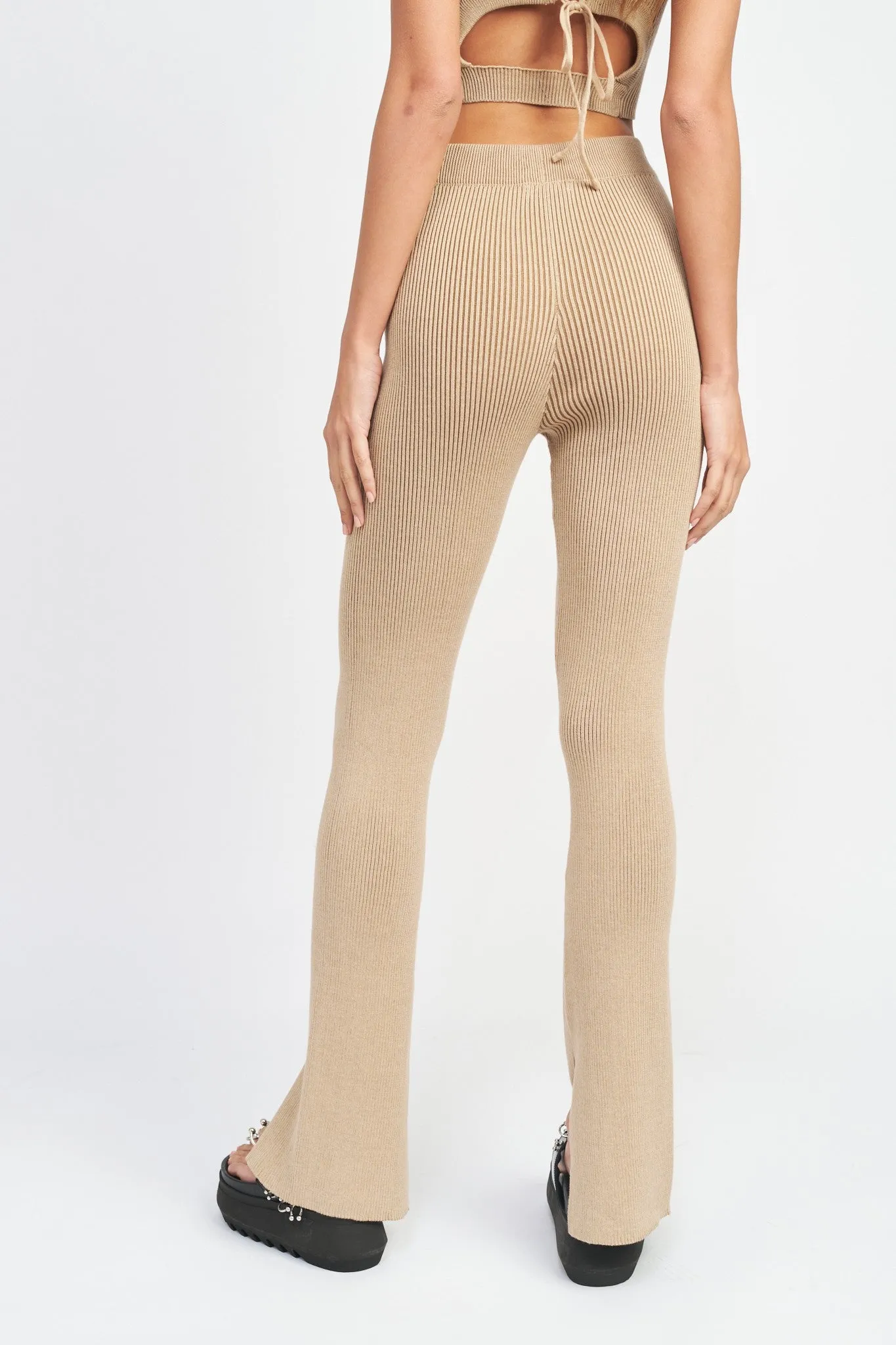Natalie High Rise Slit Pants