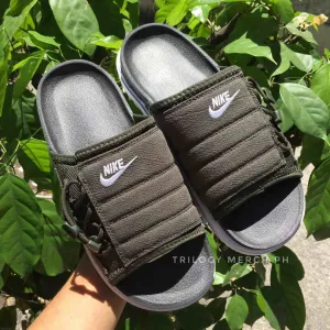 Nike Asuna Premium Embroidered Slides (Black/Sequoia/White)(CI8800-301)