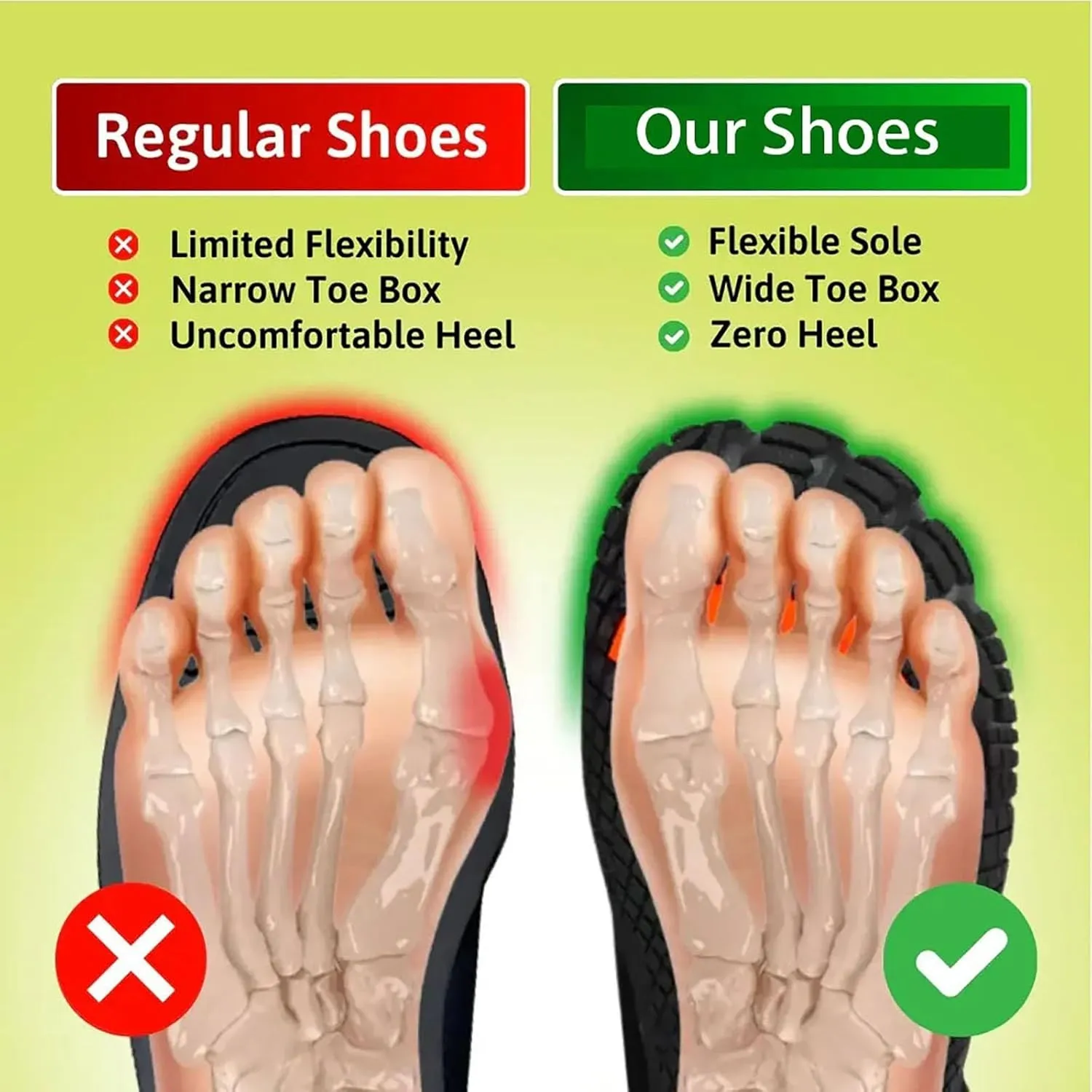 Non-Slip & Waterproof Winter Barefoot Shoes Unisex, Shoes Women Men for Outdoor Trail Running(Light Green,46)