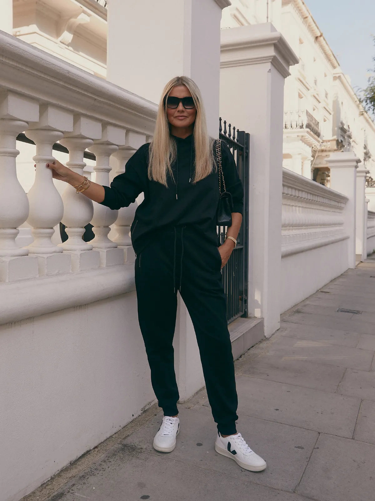 Rae Black Rib Detail Hoodie