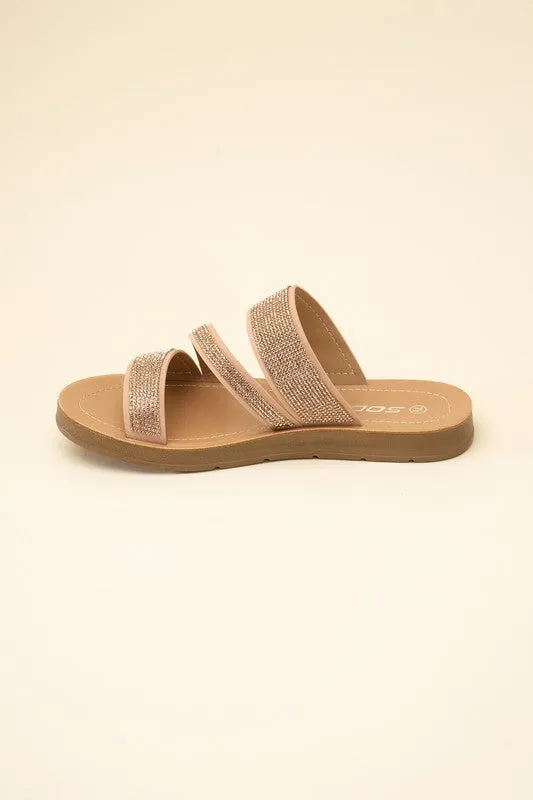 RHINESTONE STRAP SANDALS • More Colors