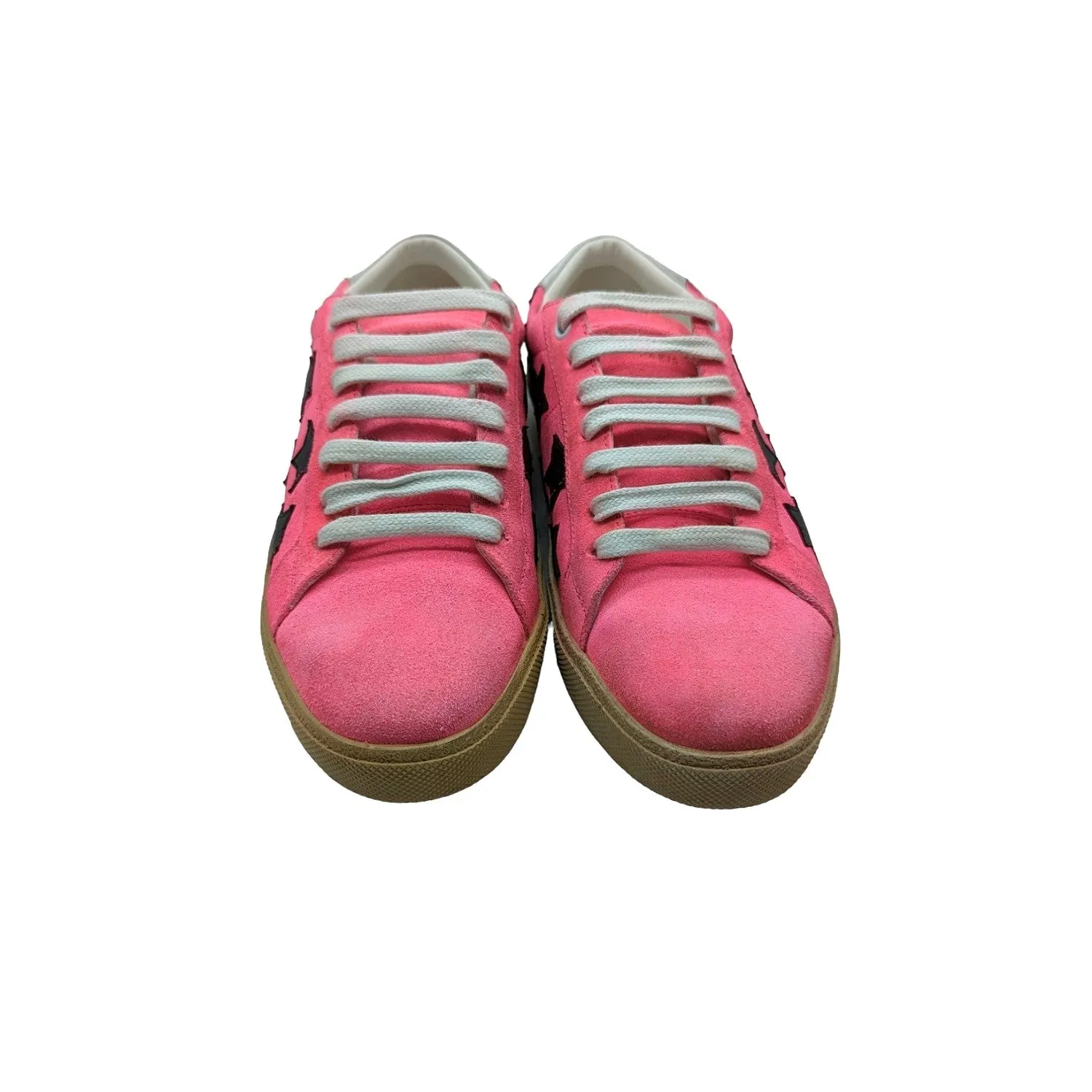 Saint Laurent Ladies Star Court Low Top Sneakers 38