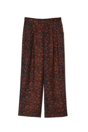Salinas Silk Trouser Chocolate Jaguar Woman