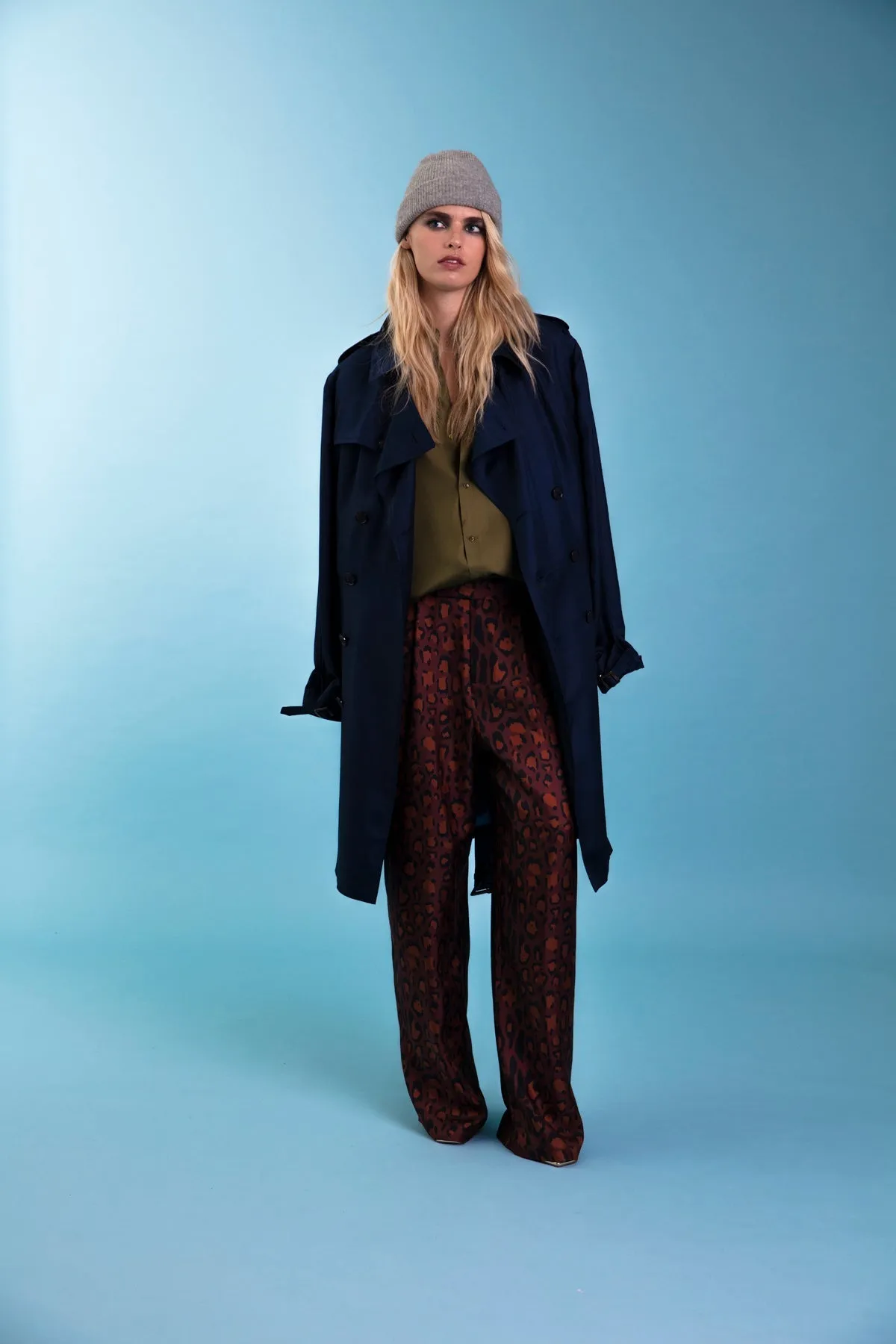 Salinas Silk Trouser Chocolate Jaguar Woman