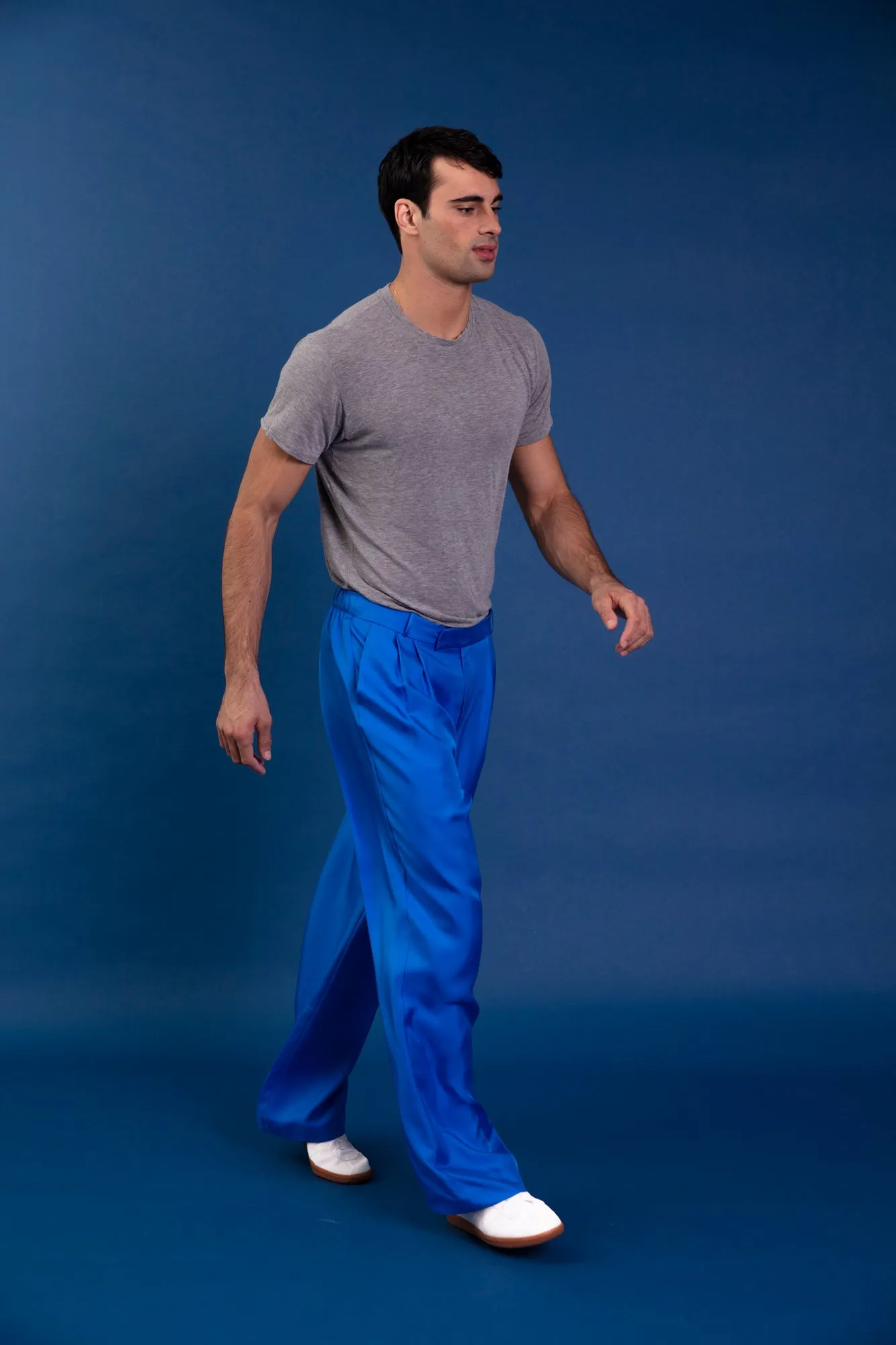 Salinas Silk Trouser Electric Blue Man