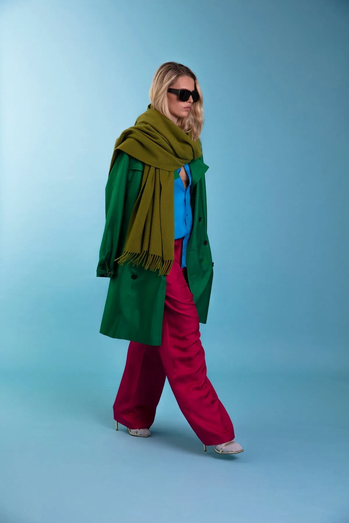 Salinas Silk Trouser Fuscia Woman