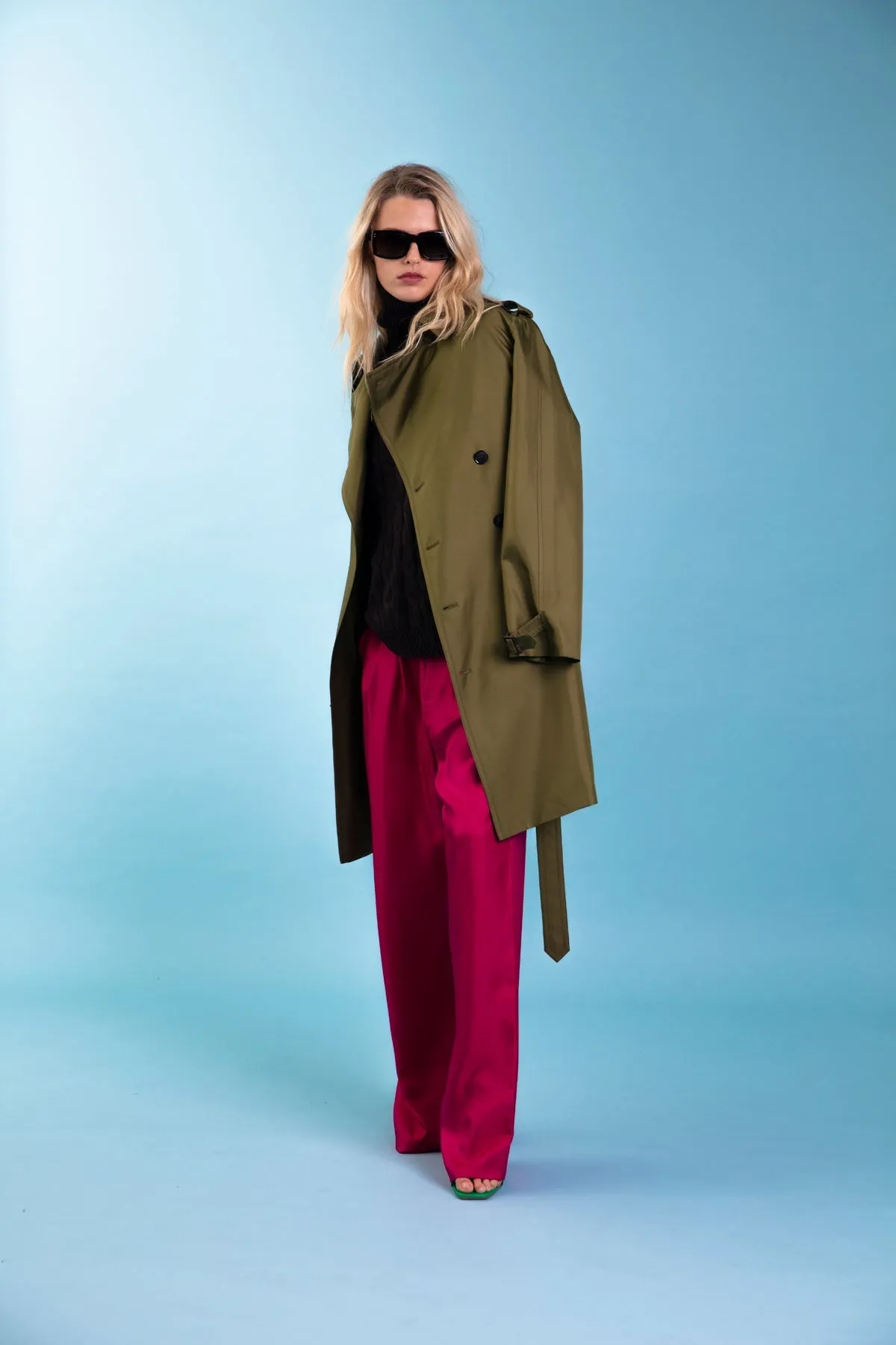 Salinas Silk Trouser Fuscia Woman