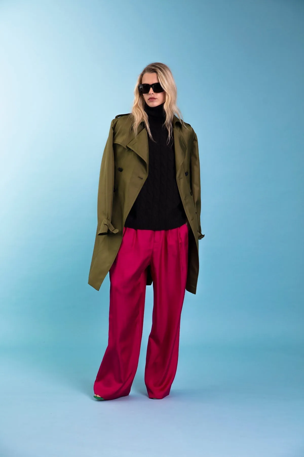 Salinas Silk Trouser Fuscia Woman