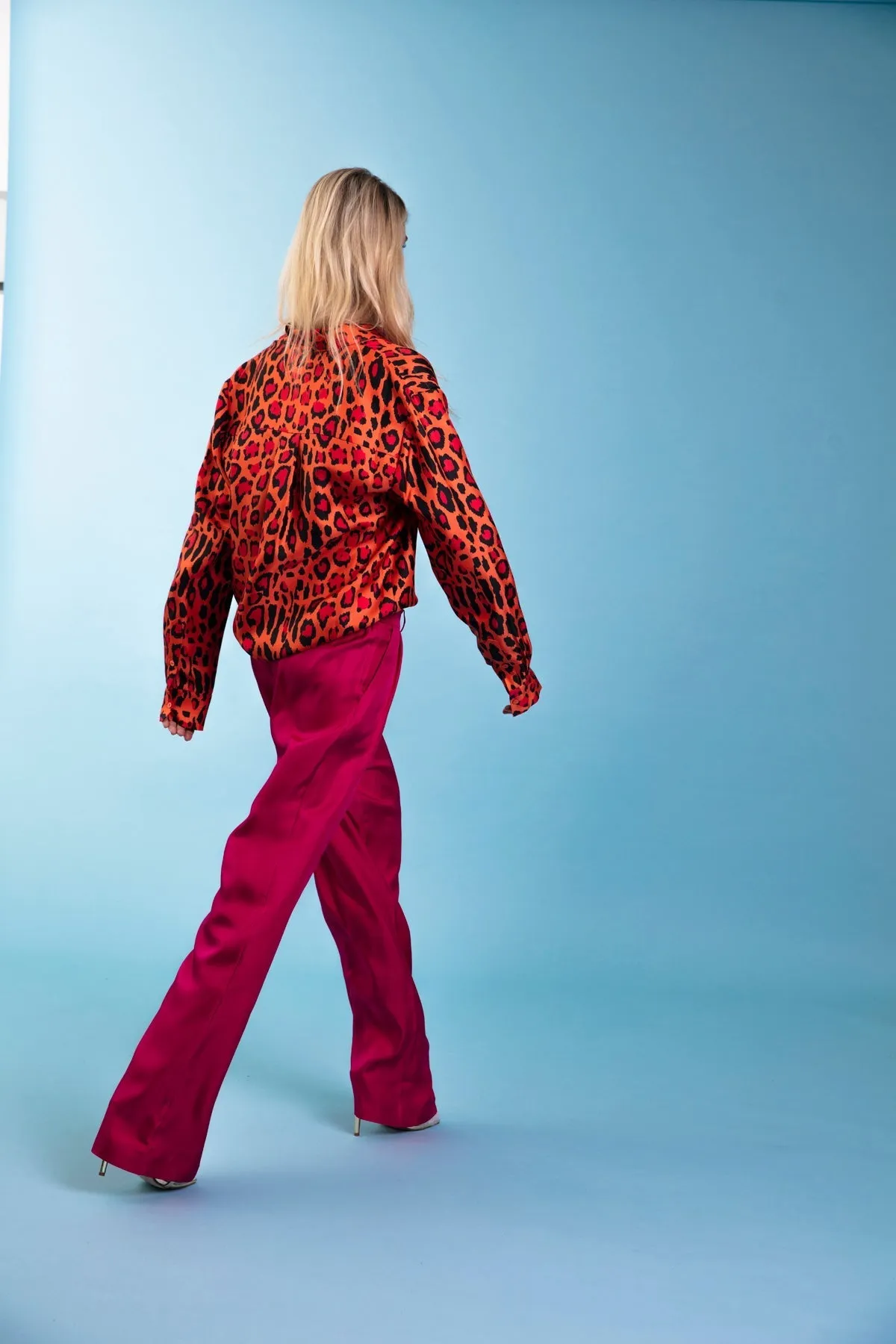 Salinas Silk Trouser Fuscia Woman