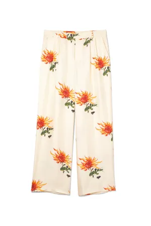 Salinas Silk Trouser Orange Chrysanthemum Man