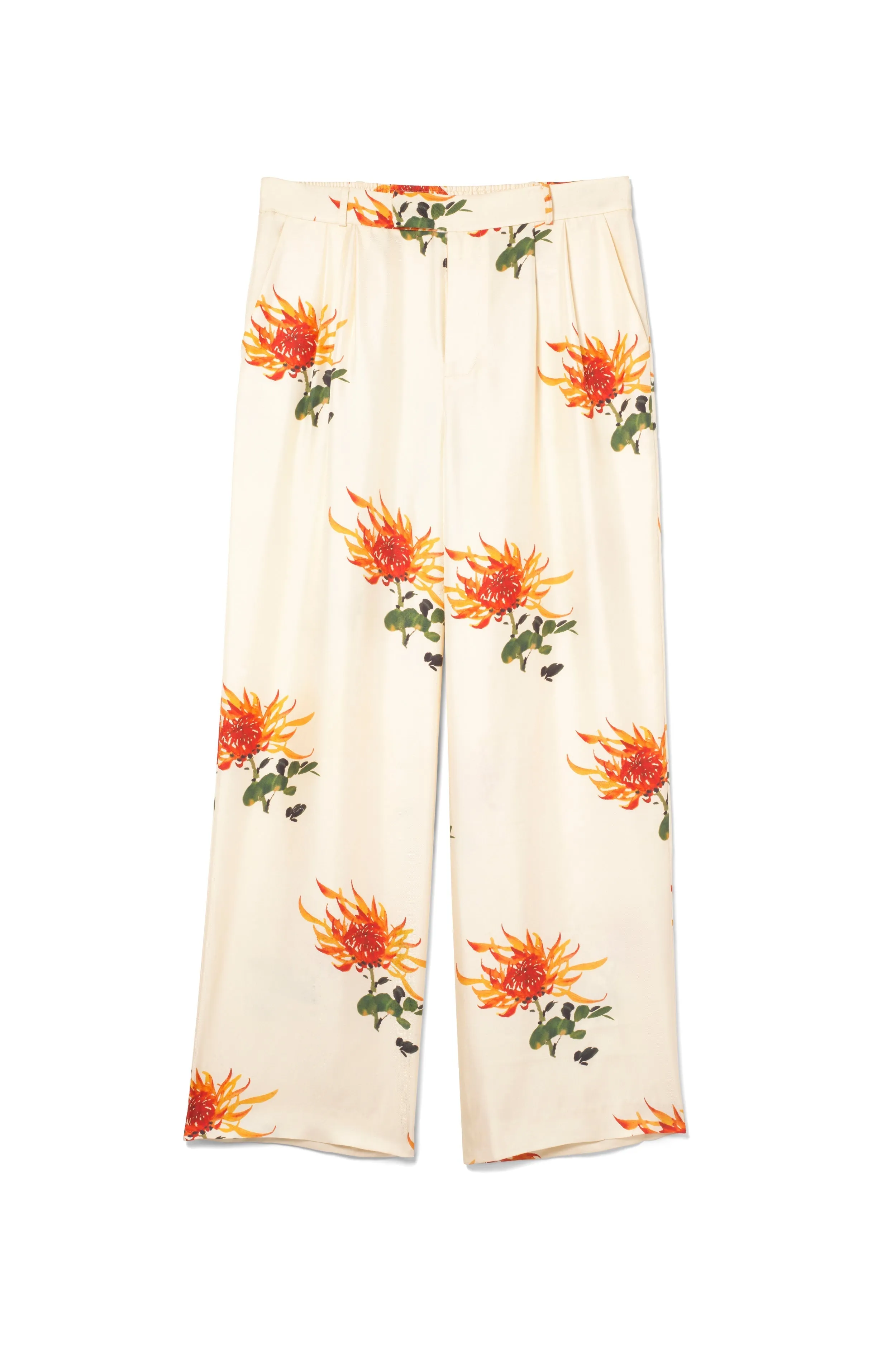 Salinas Silk Trouser Orange Chrysanthemum Man