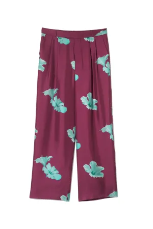 Salinas Silk Trouser Purple Hawaii Man