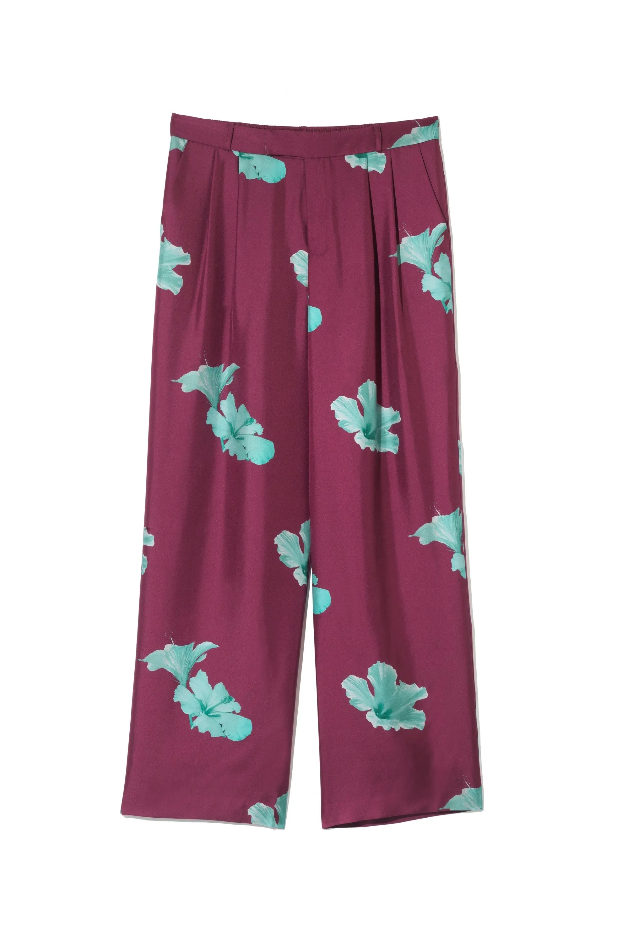 Salinas Silk Trouser Purple Hawaii Man