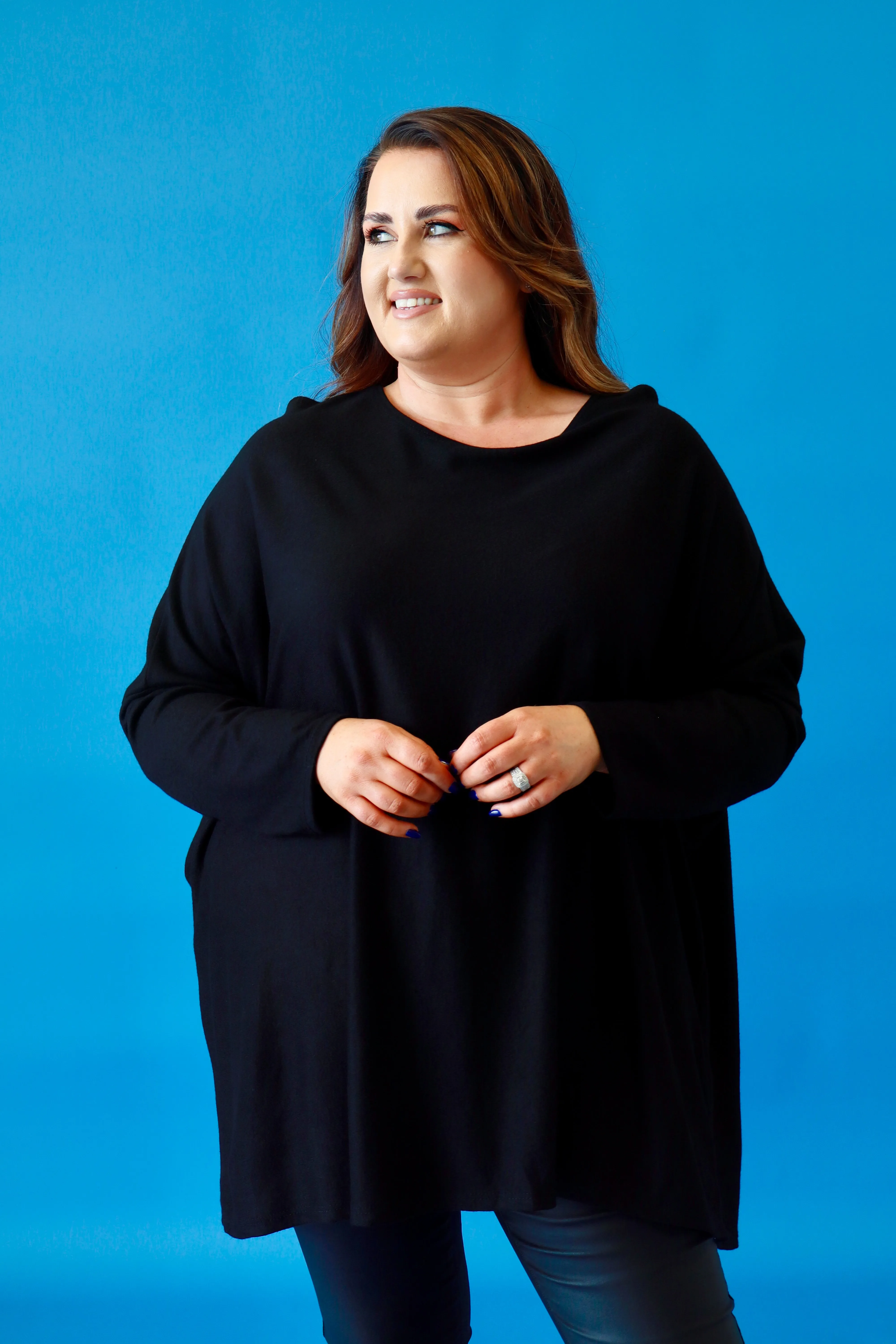 Sarah Fine Knit Jumper in Black