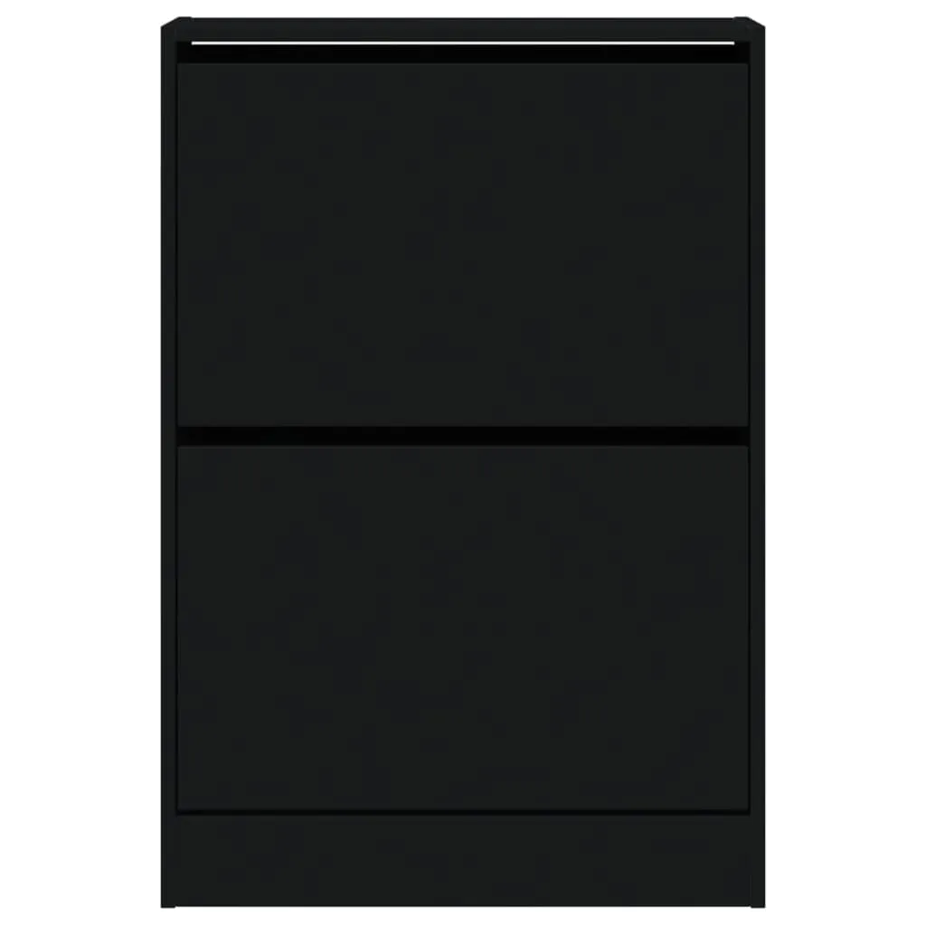 Shoe Cabinet Black 60x21x87.5 cm Engineered Wood