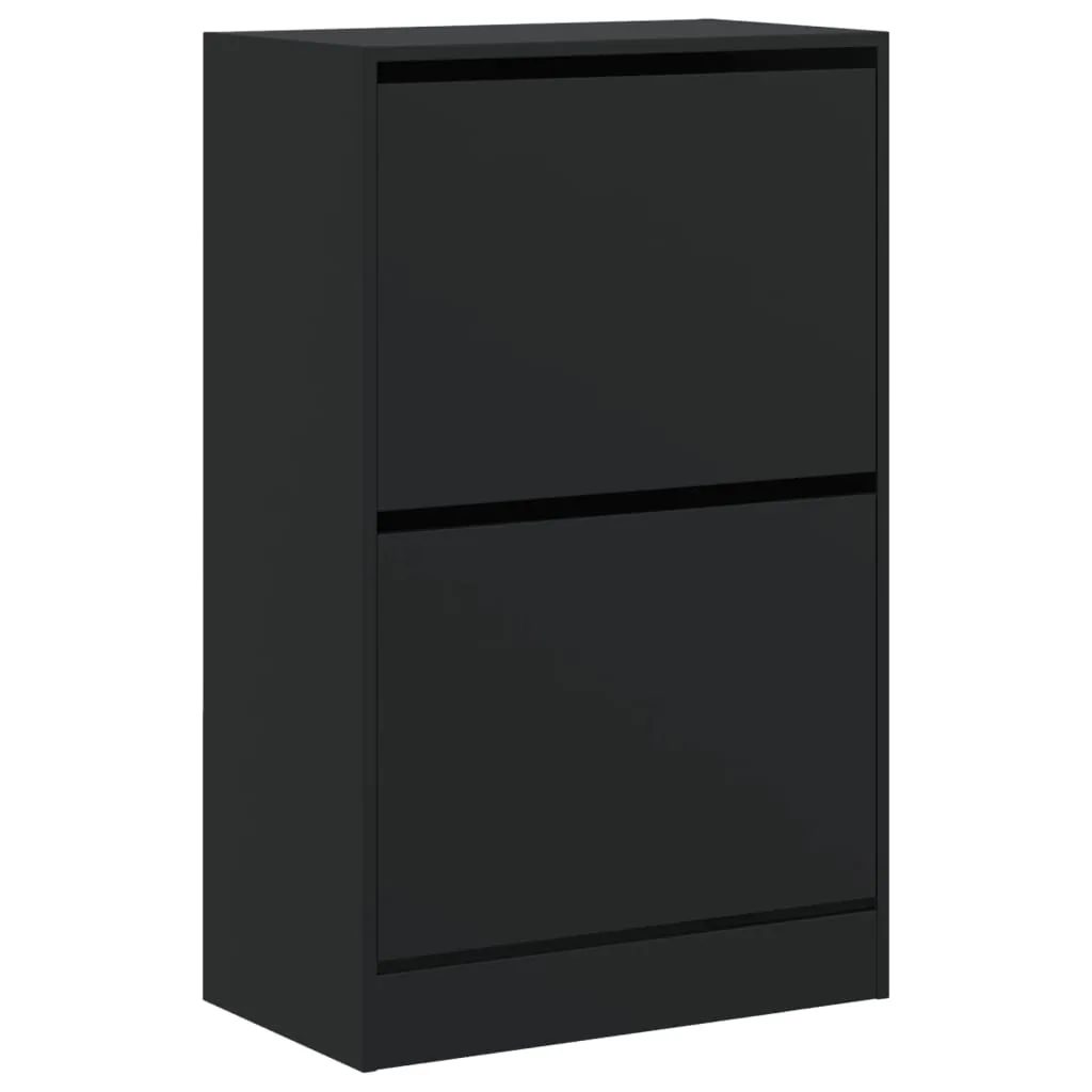 Shoe Cabinet Black 60x34x96.5 cm Engineered Wood