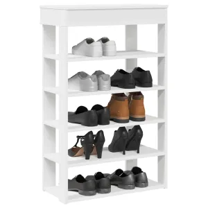 Shoe Rack White 60x30x98 cm Engineered Wood