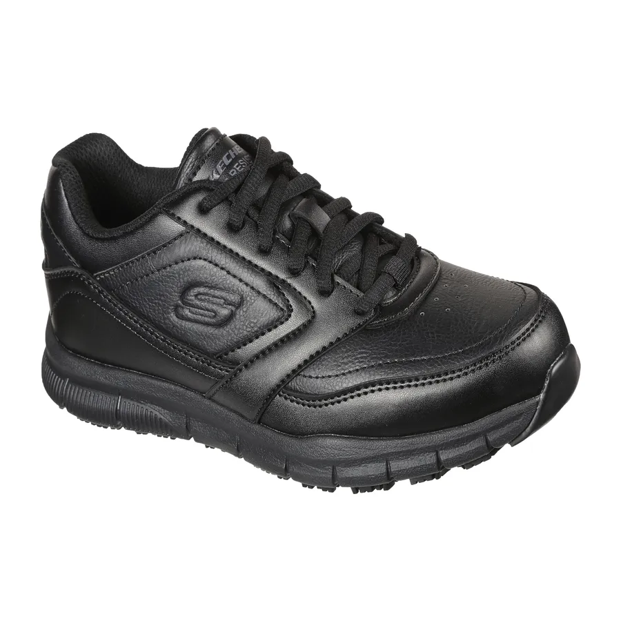 Skechers Ladies Black Memory Foam Laced Trainer 77235EC/BLK