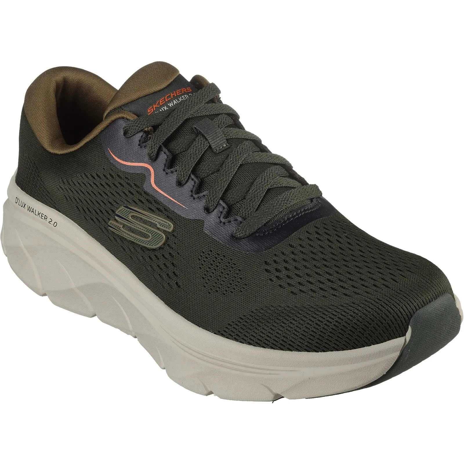Skechers Mens D'Lux Walker 2.0 Trainers - Olive