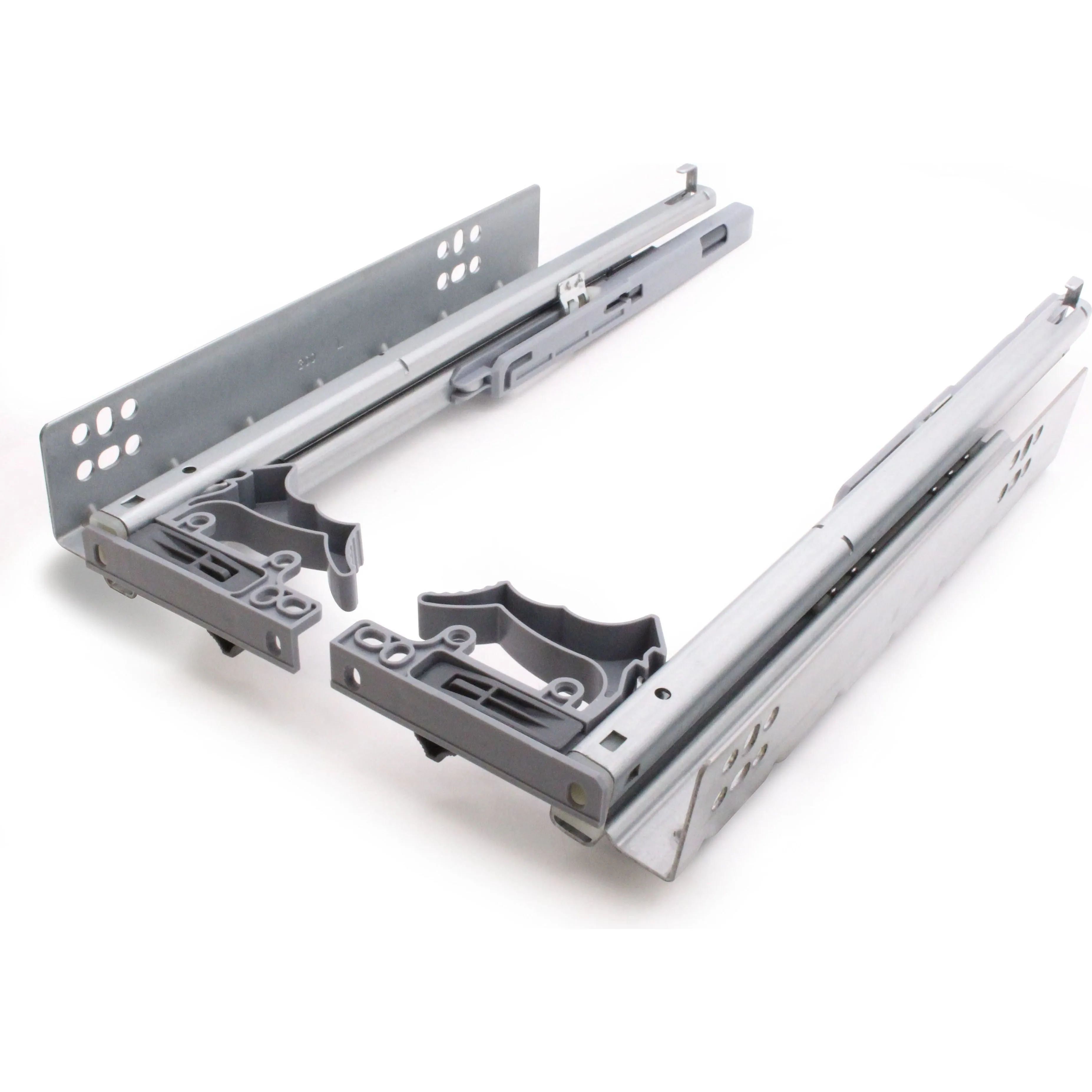 Soft Close Concealed Undermount Drawer Runners Double Extension 30kg Max 250mm