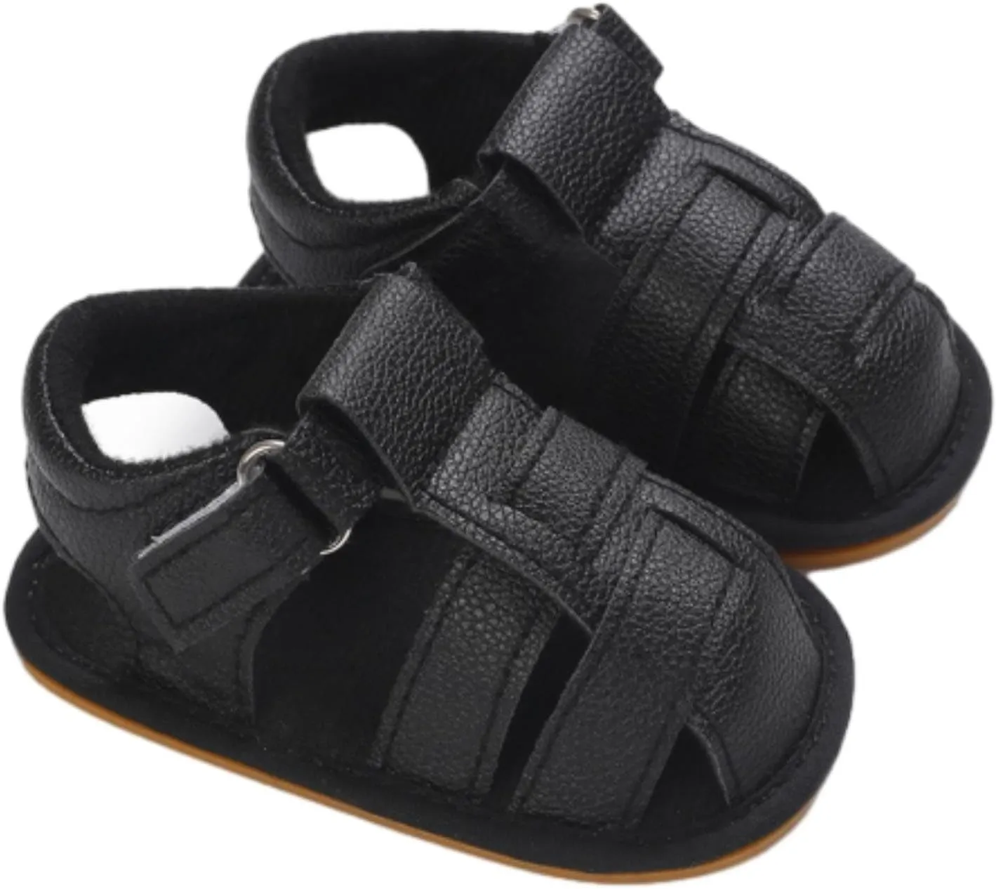 Toddler Boys Girls Closed Toe Sport Sandals Unisex Summer Outdoor Water Shoes Lightweight Non-Slip Leather Sneakers