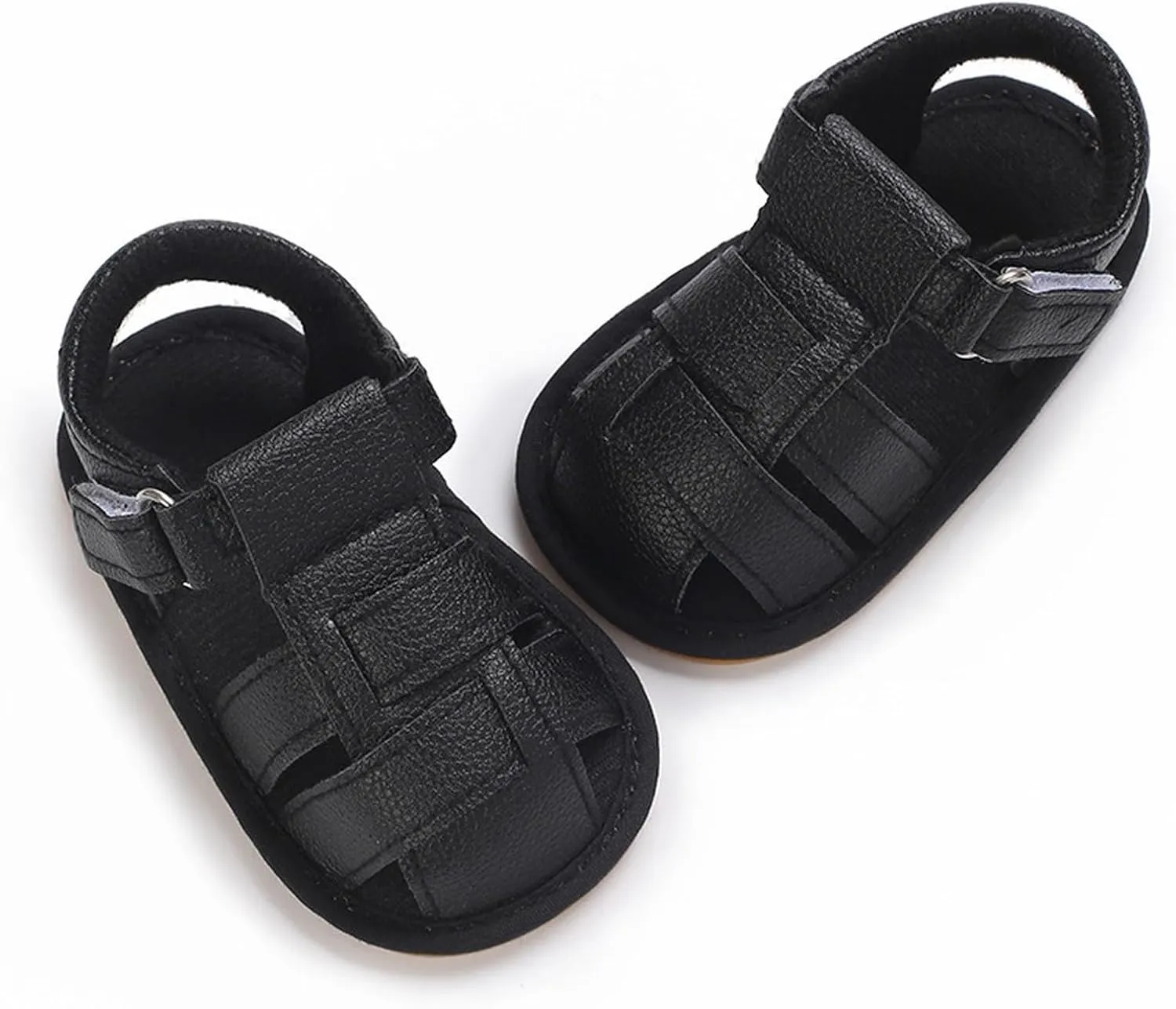 Toddler Boys Girls Closed Toe Sport Sandals Unisex Summer Outdoor Water Shoes Lightweight Non-Slip Leather Sneakers