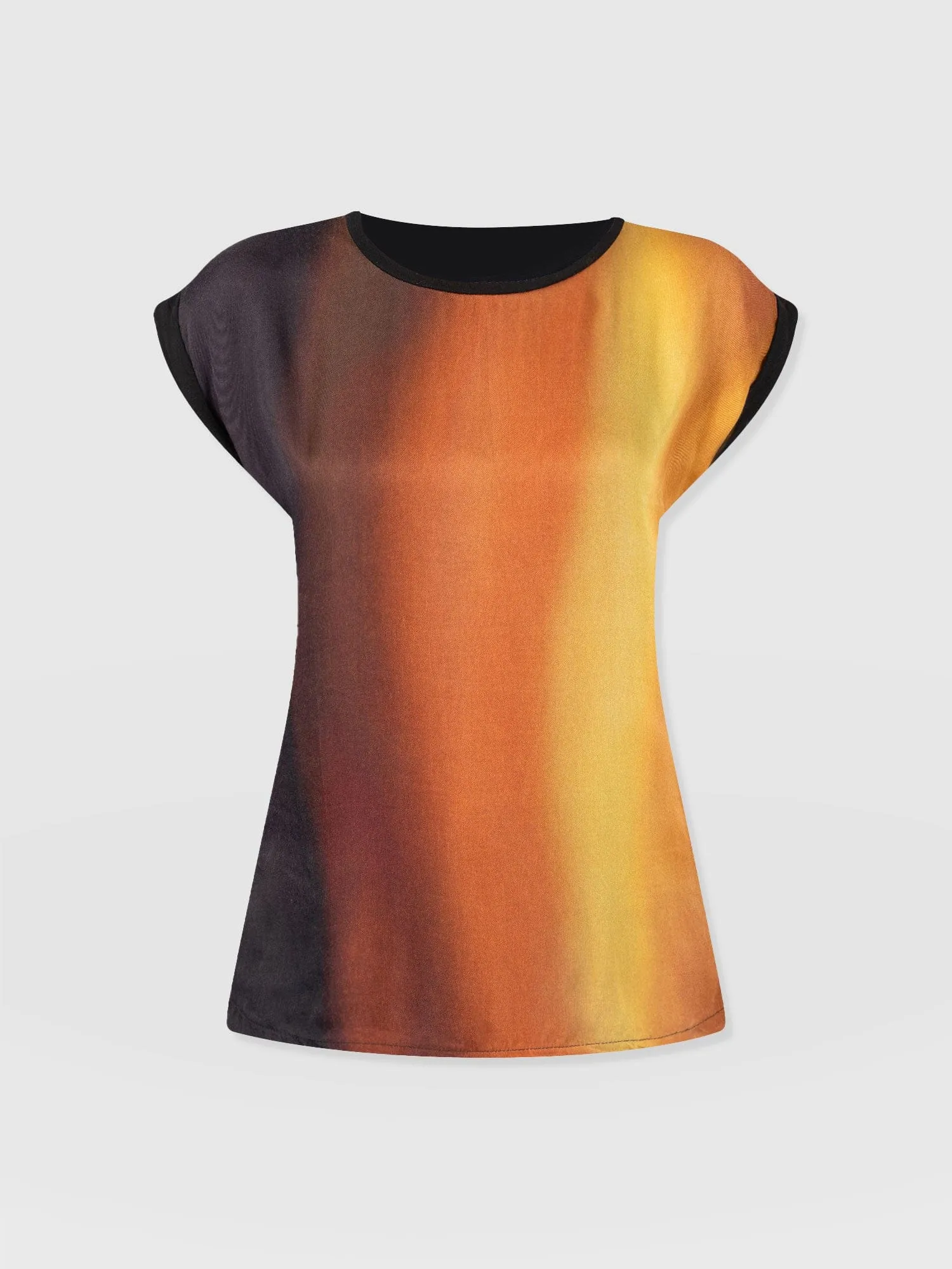 Turn Up Contrast Tee - Amber Gradient