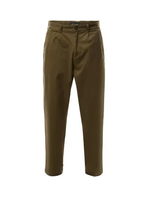 Washed Stretch Twill Relaxed Fit Trousers