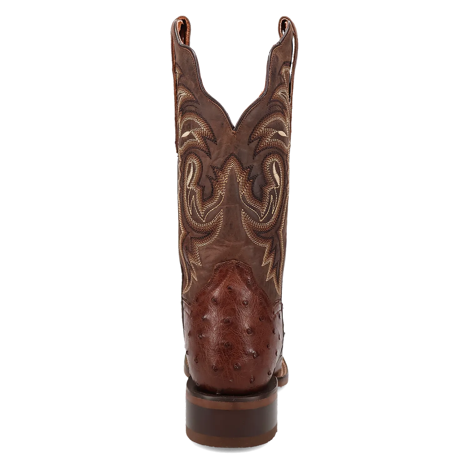 Women's Dan Post DP5250 12" Kylo Chocolate Square Toe Full Quill Ostrich Boot