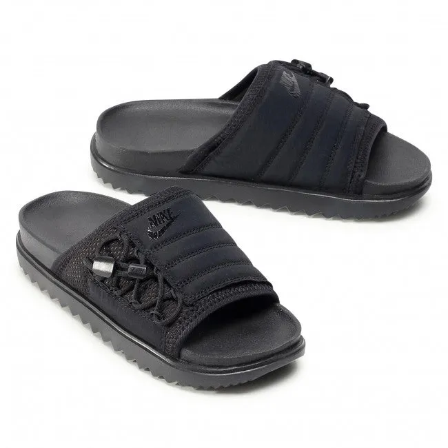 Women's Nike Asuna Premium "Triple Black" Slides (Black/Anthracite)(CI8799-001)