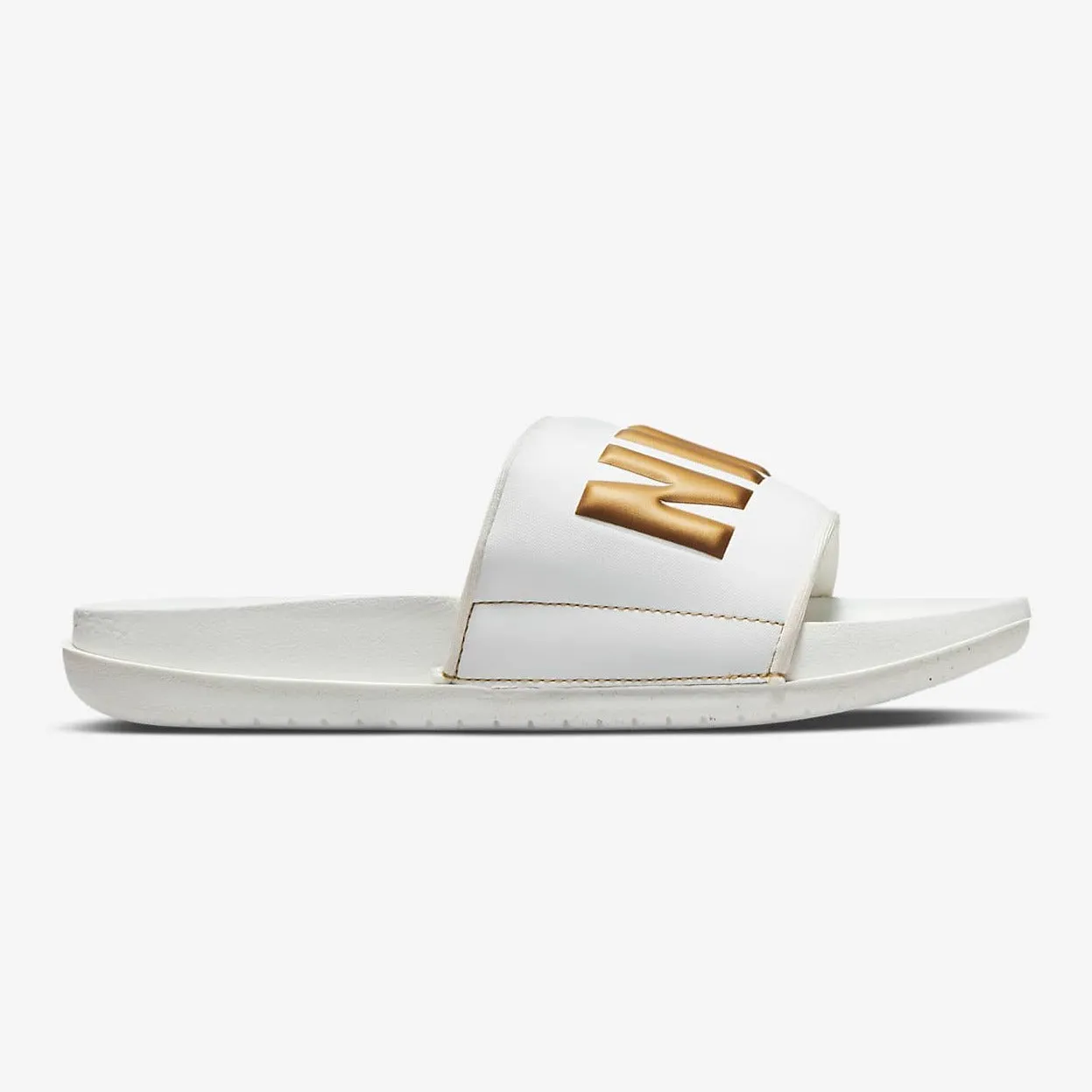 Women's Nike Offcourt Slides (Summit White/Metallic Gold)(BQ4632-105)