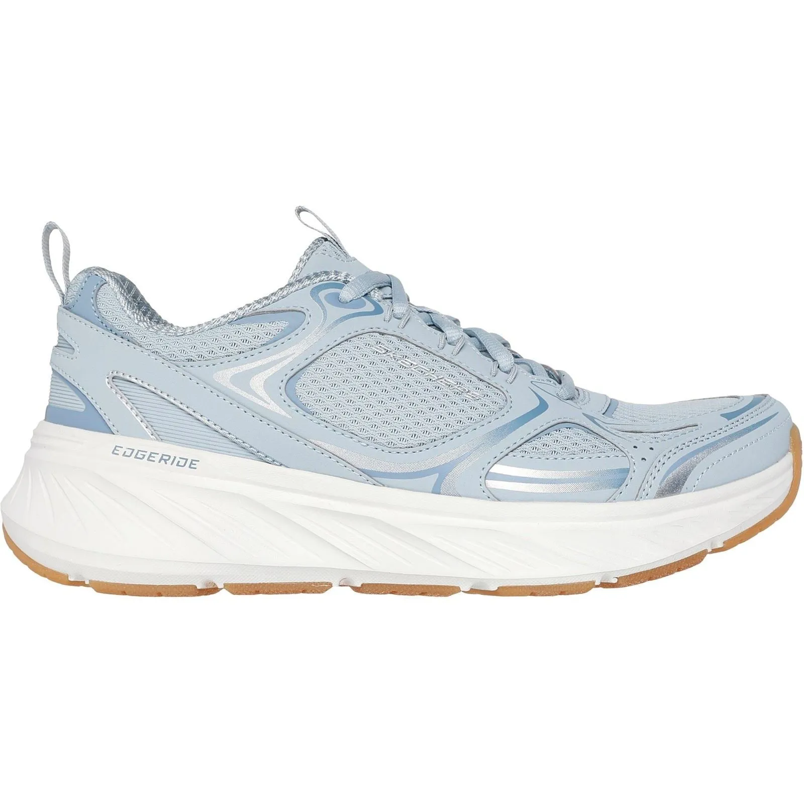 Women's Relaxed Fit Skechers 150475 Edgeride Silver Eclipse Trainers