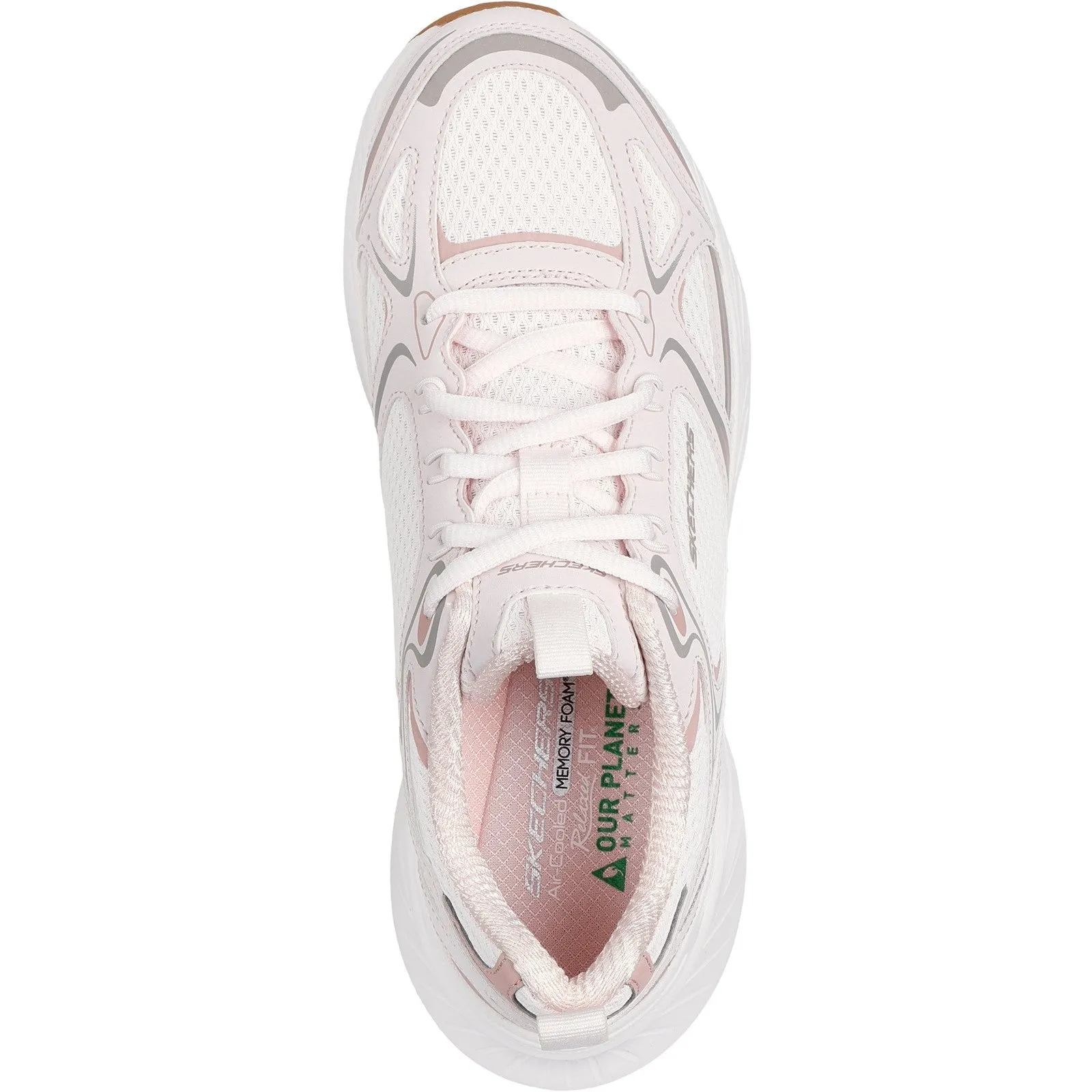 Women's Relaxed Fit Skechers 150475 Edgeride Silver Eclipse Trainers